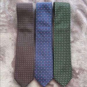 Sophisticated Men's Tie Collection - Brown, Purple, and Green